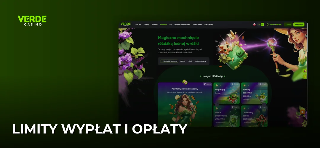 Zrzut ekranu strony Verde Casino