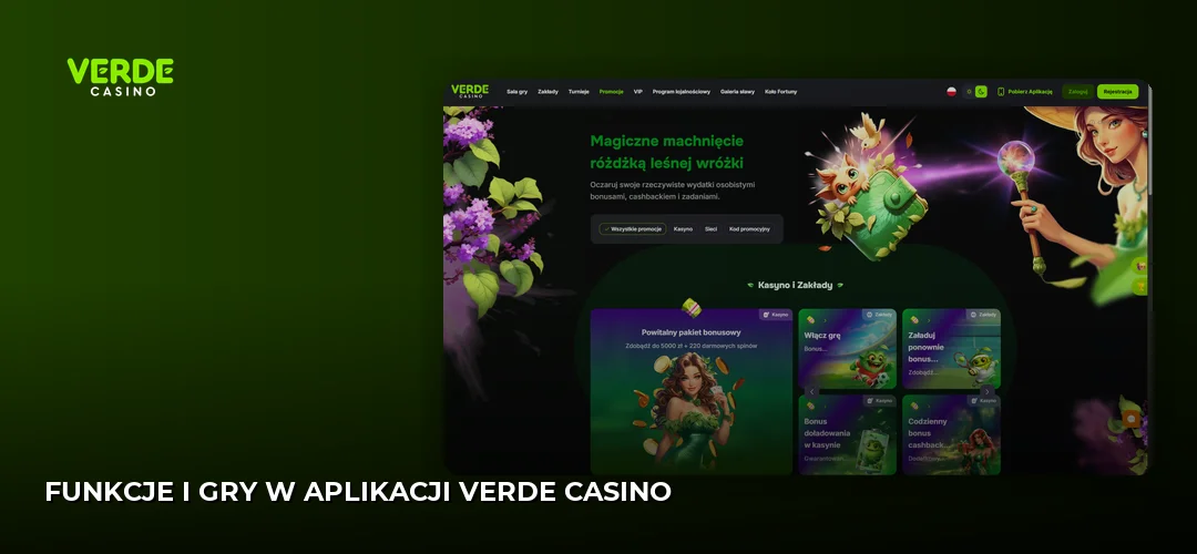 Zrzut ekranu strony Verde Casino