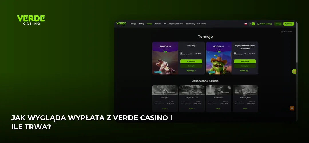 Zrzut ekranu strony Verde Casino