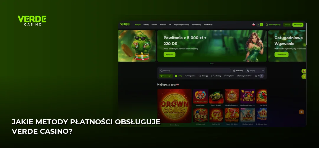 Zrzut ekranu strony Verde Casino